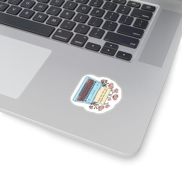 Inspirational Stickers Flowers Growing from a Typewriter Waterproof Vinyl Decals Mental Health Baby Stickers Boyfriend, Girlfriend, Friend StickersKiss-Cut Stickers